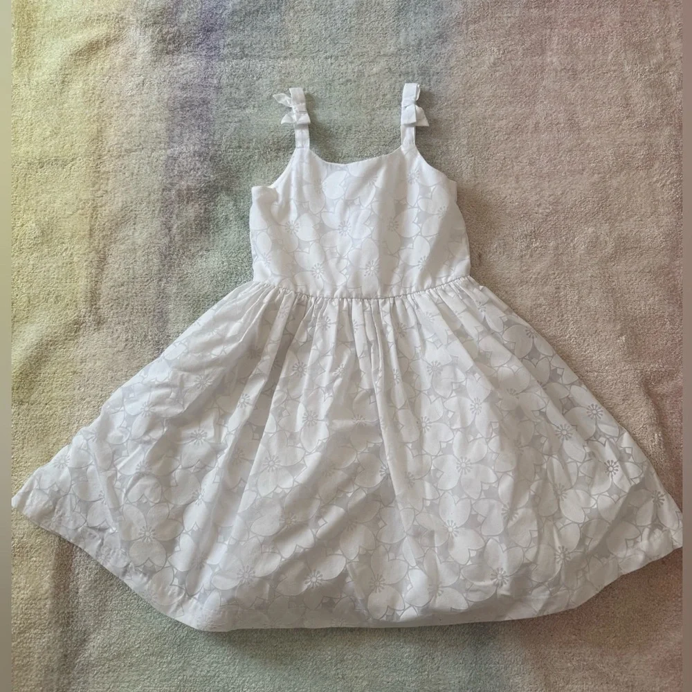 Gymboree White Floral Print Dress - Size 6X